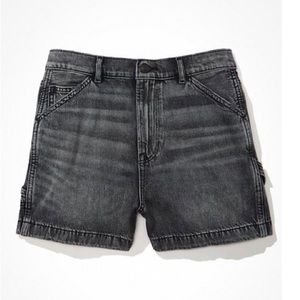 NWT American Eagle highest waist 90s boyfriend shorts black size 2
